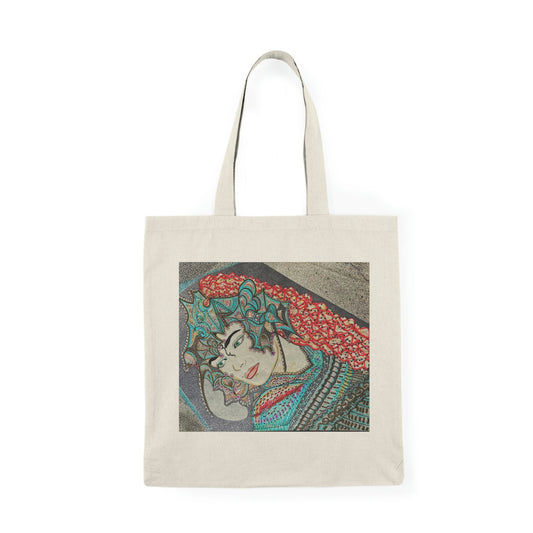 Abstract, Surreal Knight Natural Tote Bag, Aesthetic Canvas Bag Shopping Bag, Birthday Gift Bag, Bridal Gift Tote Bag, Library Bag.