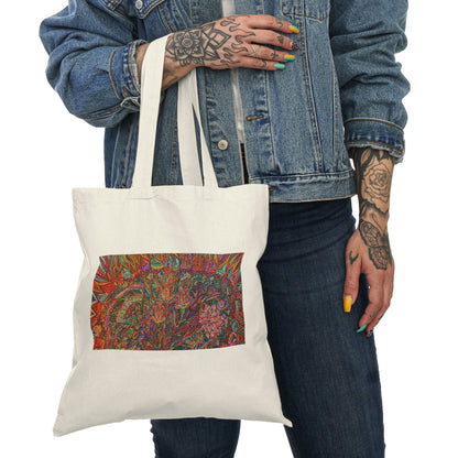 Abstract, Surreal, Floral, Natural Tote Bag, Aesthetic Canvas Bag Shopping Bag, Birthday Gift Bag, Bridal Gift Tote Bag, Library Bag.