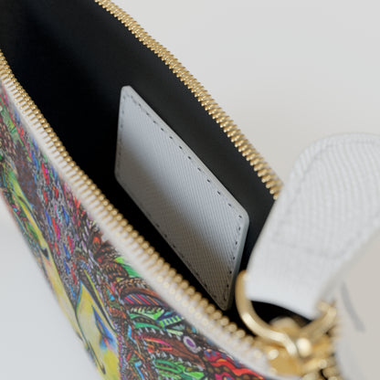 Abstract Surreal Romantic Kiss Mini Clutch Bag, Bridal Clutch Purse, Designer Party Clutch, Modern Evening Clutch, Wristlet Wallet for women, Evening Clutch Purse, gifts for her, gifts for bridesmaids, Bag, Bagging