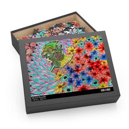 Floral Queen Puzzle (120, 252, 500-Piece)Abstract Surreal JigSaw Puzzle, Birthday Gift, Gifts For Bridesmaids