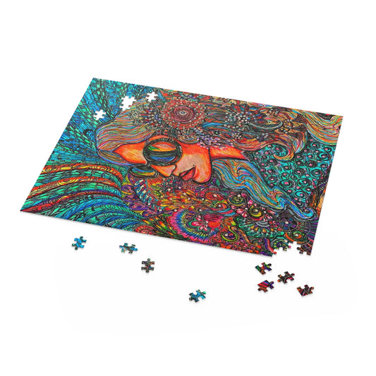 Abstract Surreal one of a kind Woman Puzzle (120, 252, 500-Piece)JigSaw Puzzle, Birthday Gift, Gifts For Bridesmaids