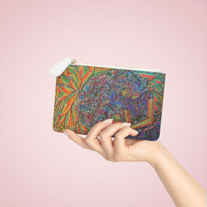 Abstract Surreal Golden Girl Mini Clutch Bag, Bridal Clutch Purse, Designer Party Clutch, Modern Evening Clutch, Wristlet Wallet for women, Evening Clutch Purse, gifts for her, gifts for bridesmaids, Bag, Bagging