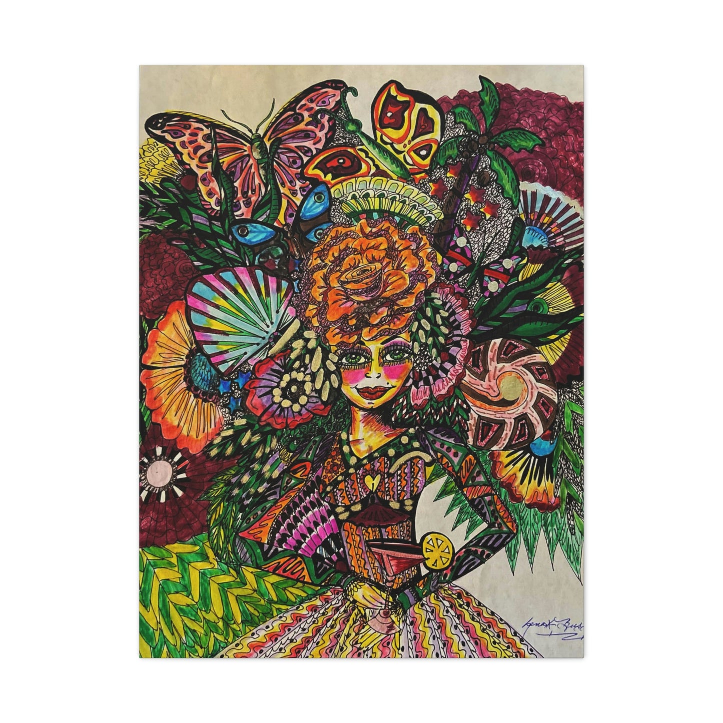 Abstract, Surreal, Funky Woman, Friendship, Inspiration Wall Art
