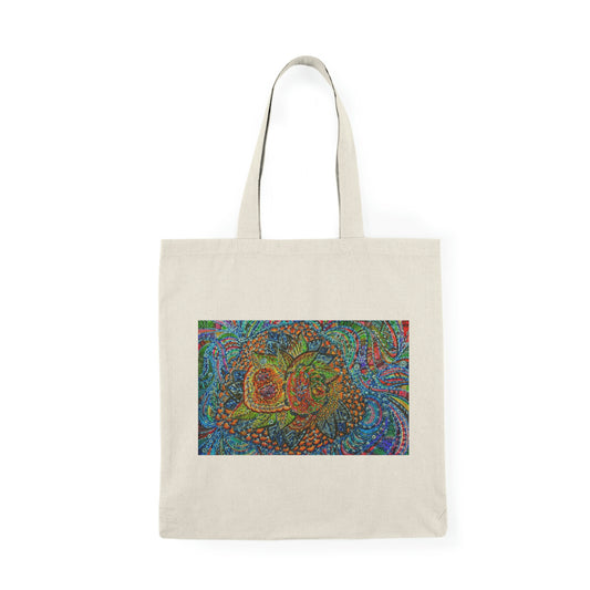 Abstract, Surreal Flower Natural Tote Bag, Aesthetic Canvas Bag Shopping Bag, Birthday Gift Bag, Bridal Gift Tote Bag, Library Bag.