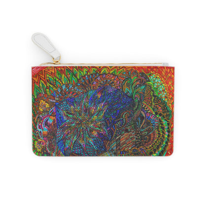 Abstract Surreal Floral Mini Clutch Bag, Bridal Clutch Purse, Designer Party Clutch, Modern Evening Clutch, Wristlet Wallet for women, Evening Clutch Purse, gifts for her, gifts for bridesmaids, Bag, Bagging