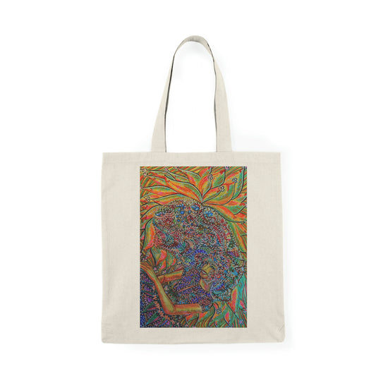 Abstract, Surreal, Golden Woman, Natural Tote Bag, Aesthetic Canvas Bag Shopping Bag, Birthday Gift Bag, Bridal Gift Tote Bag, Library Bag.