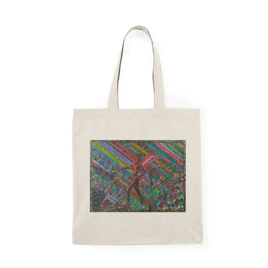 Abstract, Surreal, Hidden Fairy, Natural Tote Bag, Aesthetic Canvas Bag Shopping Bag, Birthday Gift Bag, Bridal Gift Tote Bag, Library Bag.