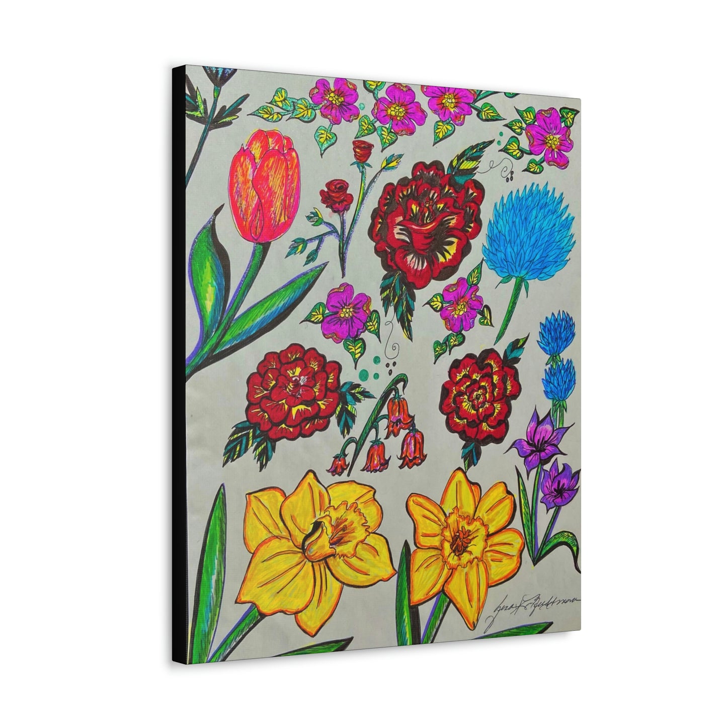 Flowers of Love, Fashion, Abstract, Surreal, Friendship, Inspiration Wall Art