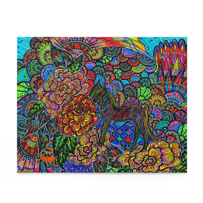 Hidden Floral Horse Puzzle (120, 252, 500-Piece)JigSaw Puzzle, Birthday Gift, Gifts For Bridesmaids