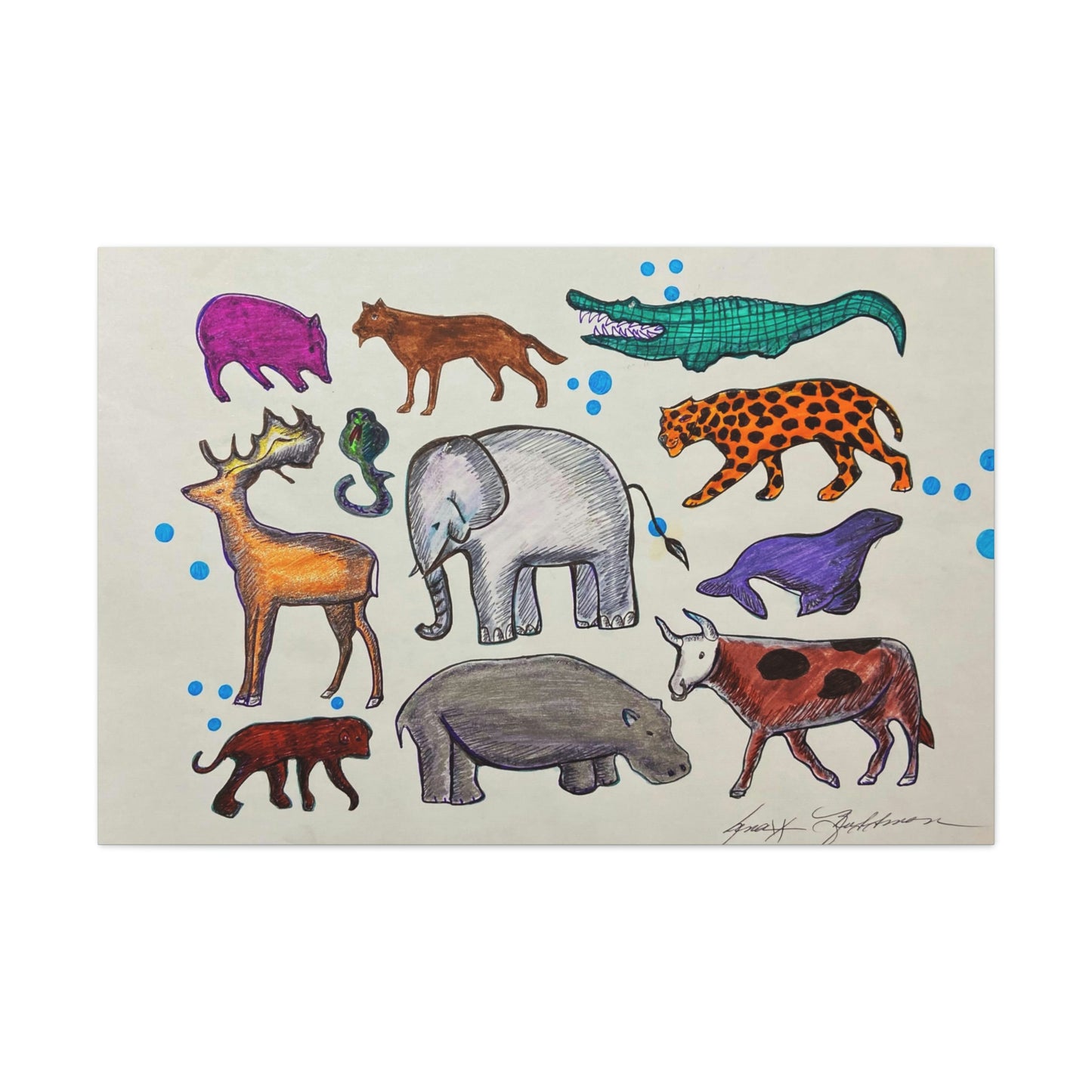 Animal Kingdom of The Wise & Intimidating, Fashion, Abstract, Surreal, Friendship, Inspiration Wall Art