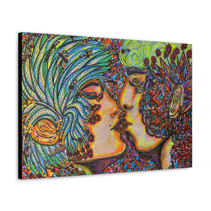 Romantic Kiss Fashion, Abstract, Surreal, Friendship, Inspiration Wall Art