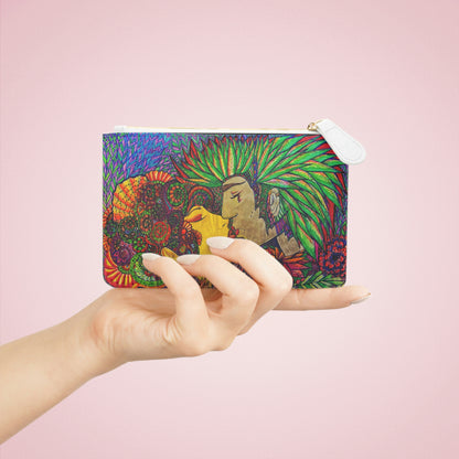 Abstract Surreal Romantic Kiss Mini Clutch Bag, Bridal Clutch Purse, Designer Party Clutch, Modern Evening Clutch, Wristlet Wallet for women, Evening Clutch Purse, gifts for her, gifts for bridesmaids, Bag, Bagging