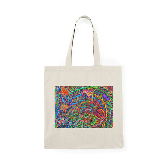 Abstract, Surreal Natural Tote Bag, Aesthetic Canvas Bag Shopping Bag, Birthday Gift Bag, Bridal Gift Tote Bag, Library Bag.