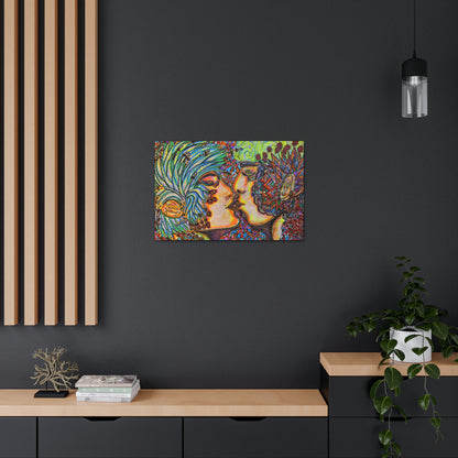 Romantic Kiss Fashion, Abstract, Surreal, Friendship, Inspiration Wall Art