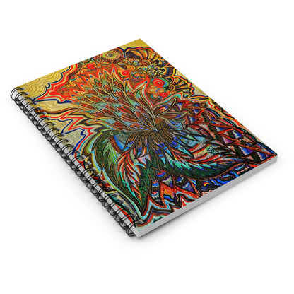 Abstract, Surreal Flower Spiral Notebook - Ruled Line