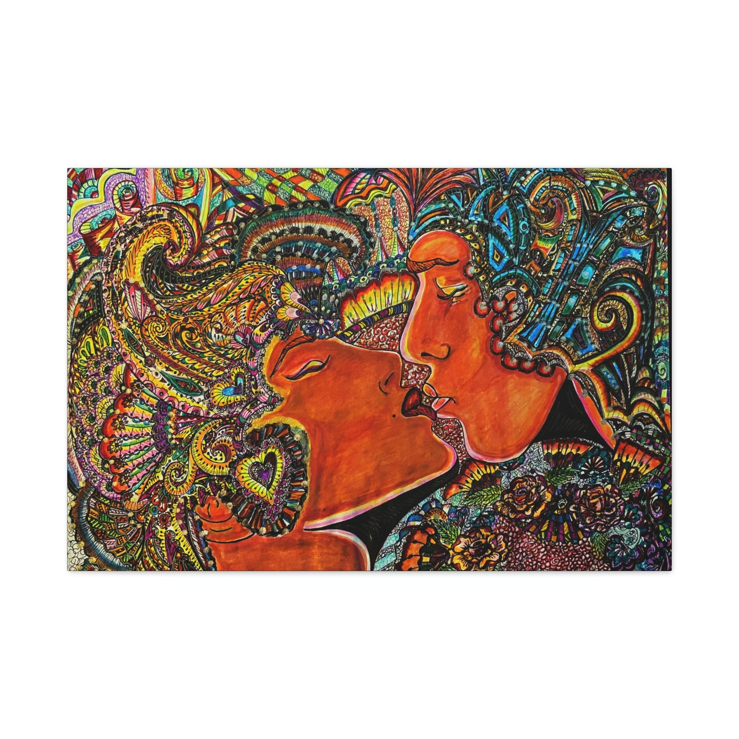 Romantic Kiss Fashion, Abstract, Surreal, Friendship, Inspiration Wall Art
