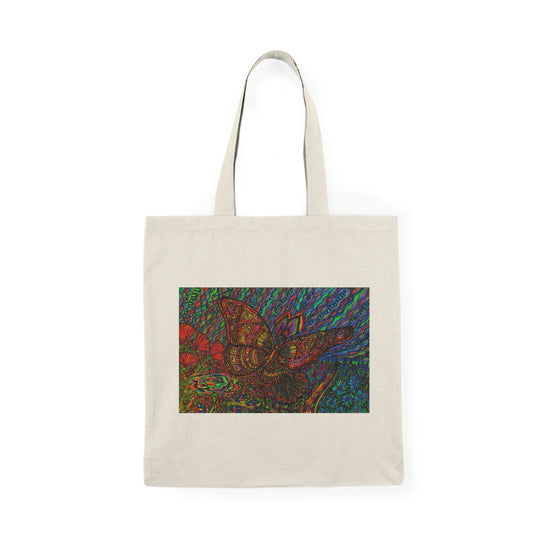 Abstract, Surreal Butterfly Natural Tote Bag, Aesthetic Canvas Bag Shopping Bag, Birthday Gift Bag, Bridal Gift Tote Bag, Library Bag.