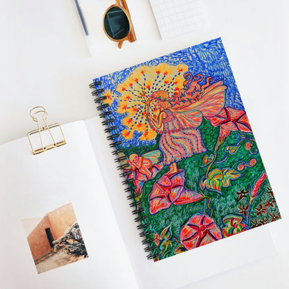 Abstract, Surreal Fairy Spiral Notebook - Ruled Line