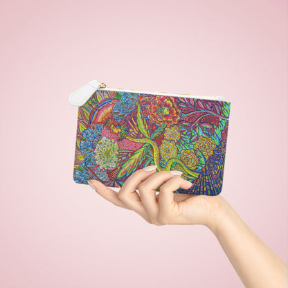Abstract Surreal Flower Fairy Mini Clutch Bag, Bridal Clutch Purse, Designer Party Clutch, Modern Evening Clutch, Wristlet Wallet for women, Evening Clutch Purse, gifts for her, gifts for bridesmaids, Bag, Bagging