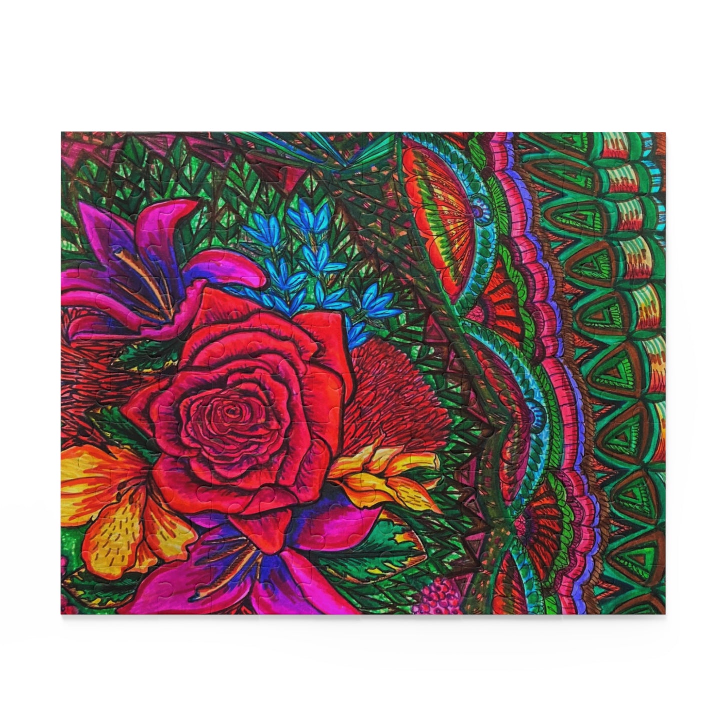 Floral Puzzle (120, 252, 500-Piece) Abstract Surreal JigSaw Puzzle, Birthday Gift, Gifts For Bridesmaids