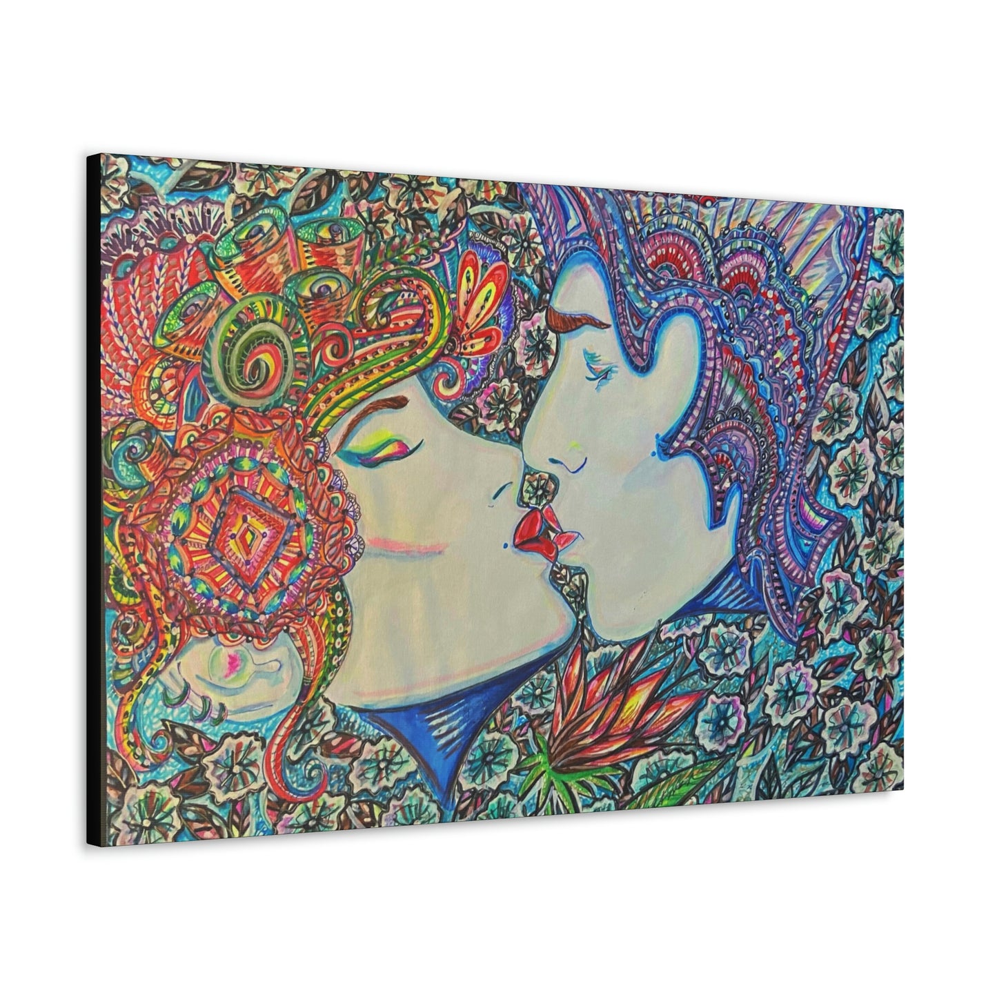 Romantic Kiss Fashion, Abstract, Surreal, Friendship, Inspiration Wall Art