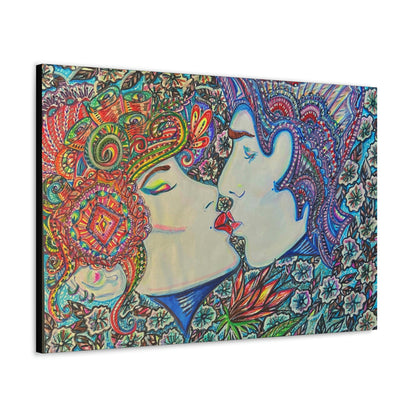 Romantic Kiss Fashion, Abstract, Surreal, Friendship, Inspiration Wall Art