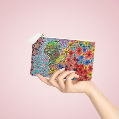 Abstract Surreal Floral Queen Mini Clutch Bag, Bridal Clutch Purse, Designer Party Clutch, Modern Evening Clutch, Wristlet Wallet for women, Evening Clutch Purse, gifts for her, gifts for bridesmaids, Bag, Bagging