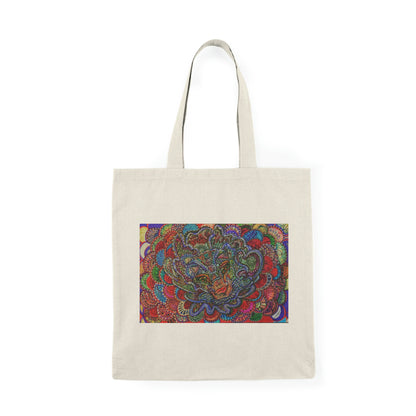 Abstract, Surreal Natural Tote Bag, Aesthetic Canvas Bag Shopping Bag, Birthday Gift Bag, Bridal Gift Tote Bag, Library Bag.