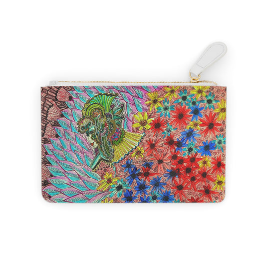 Abstract Surreal Floral Queen Mini Clutch Bag, Bridal Clutch Purse, Designer Party Clutch, Modern Evening Clutch, Wristlet Wallet for women, Evening Clutch Purse, gifts for her, gifts for bridesmaids, Bag, Bagging