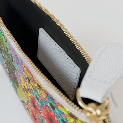 Abstract Surreal Floral Queen Mini Clutch Bag, Bridal Clutch Purse, Designer Party Clutch, Modern Evening Clutch, Wristlet Wallet for women, Evening Clutch Purse, gifts for her, gifts for bridesmaids, Bag, Bagging