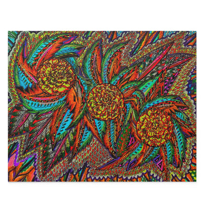 Floral Puzzle (120, 252, 500-Piece) Abstract Surreal JigSaw Puzzle, Birthday Gift, Gifts For Bridesmaids