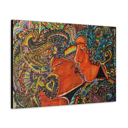 Romantic Kiss Fashion, Abstract, Surreal, Friendship, Inspiration Wall Art