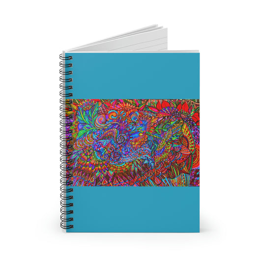 Abstract, Surreal Flower Spiral Notebook - Ruled Line