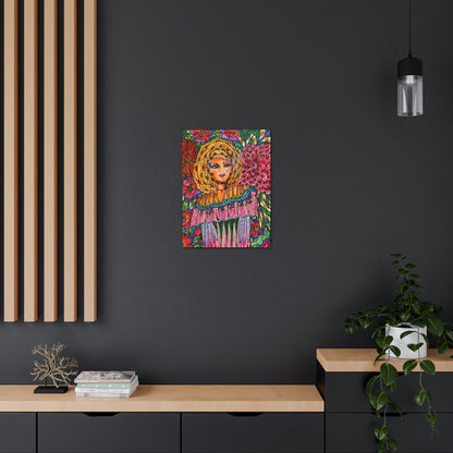 Abstract, Surreal, Funky Floral Woman, Friendship, Inspiration Wall Art