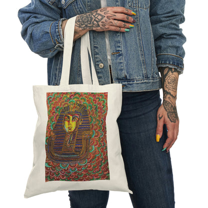 Abstract, Surreal Egyptian Natural Tote Bag, Aesthetic Canvas Bag Shopping Bag, Birthday Gift Bag, Bridal Gift Tote Bag, Library Bag.