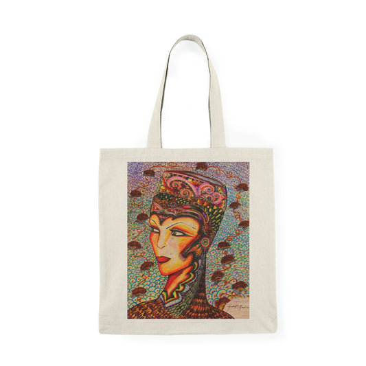 Abstract, Surreal Spirit Natural Tote Bag, Aesthetic Canvas Bag Shopping Bag, Birthday Gift Bag, Bridal Gift Tote Bag, Library Bag.