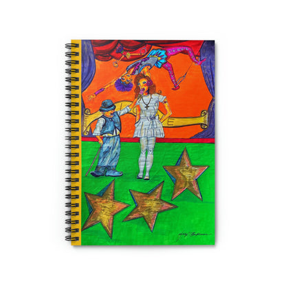 Abstract Surreal Circus Stars Spiral Notebook - Ruled Line