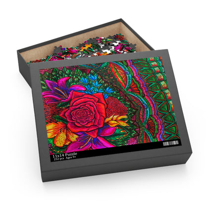 Floral Puzzle (120, 252, 500-Piece) Abstract Surreal JigSaw Puzzle, Birthday Gift, Gifts For Bridesmaids