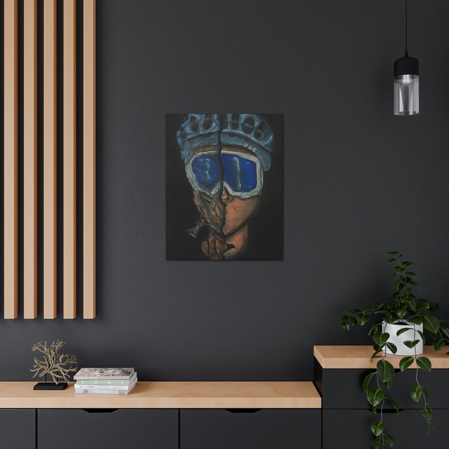 Rock Climber/ Mountain Biker, Fashion, Abstract, Surreal, Friendship, Inspiration Wall Art