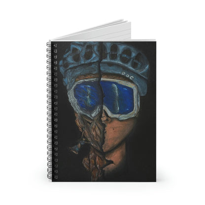 Abstract Surreal Rock Climber Spiral Notebook - Ruled Line