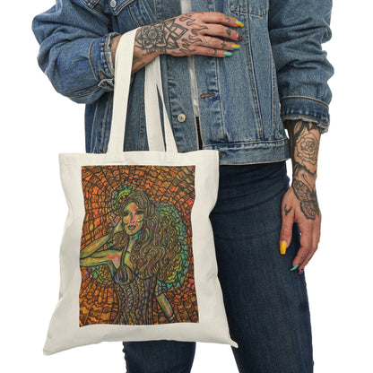 Abstract, Surreal, Women Natural Tote Bag, Aesthetic Canvas Bag Shopping Bag, Birthday Gift Bag, Bridal Gift Tote Bag, Library Bag.