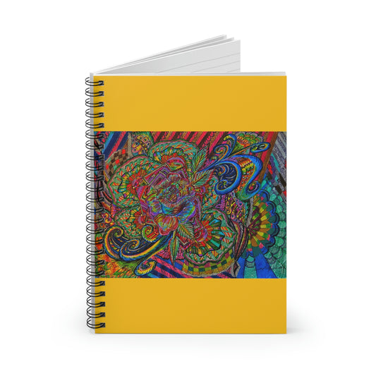 Abstract Surreal Rose Spiral Notebook - Ruled Line