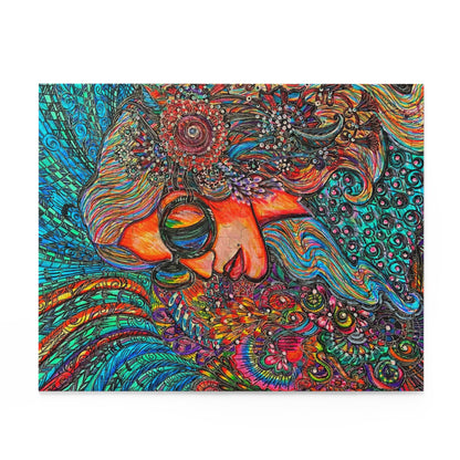 Abstract Surreal one of a kind Woman Puzzle (120, 252, 500-Piece)JigSaw Puzzle, Birthday Gift, Gifts For Bridesmaids