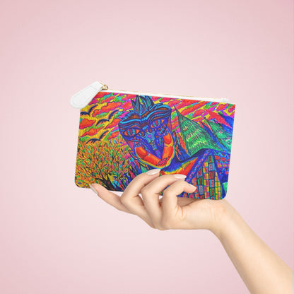 Abstract Surreal Spirit Walker Mini Clutch Bag, Bridal Clutch Purse, Designer Party Clutch, Modern Evening Clutch, Wristlet Wallet for women, Evening Clutch Purse, gifts for her, gifts for bridesmaids, Bag, Bagging
