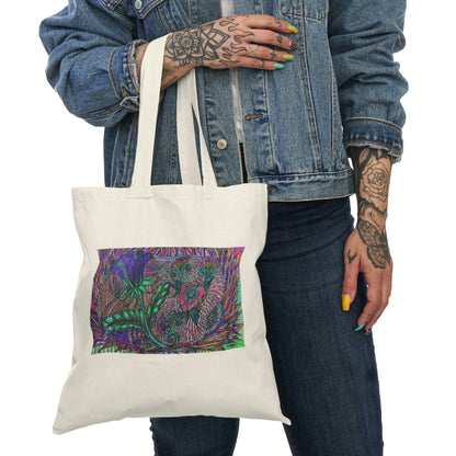 Abstract, Surreal, Floral, Natural Tote Bag, Aesthetic Canvas Bag Shopping Bag, Birthday Gift Bag, Bridal Gift Tote Bag, Library Bag.