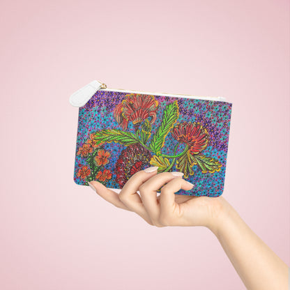 Abstract Surreal Floral Mini Clutch Bag, Bridal Clutch Purse, Designer Party Clutch, Modern Evening Clutch, Wristlet Wallet for women, Evening Clutch Purse, gifts for her, gifts for bridesmaids, Bag, Bagging