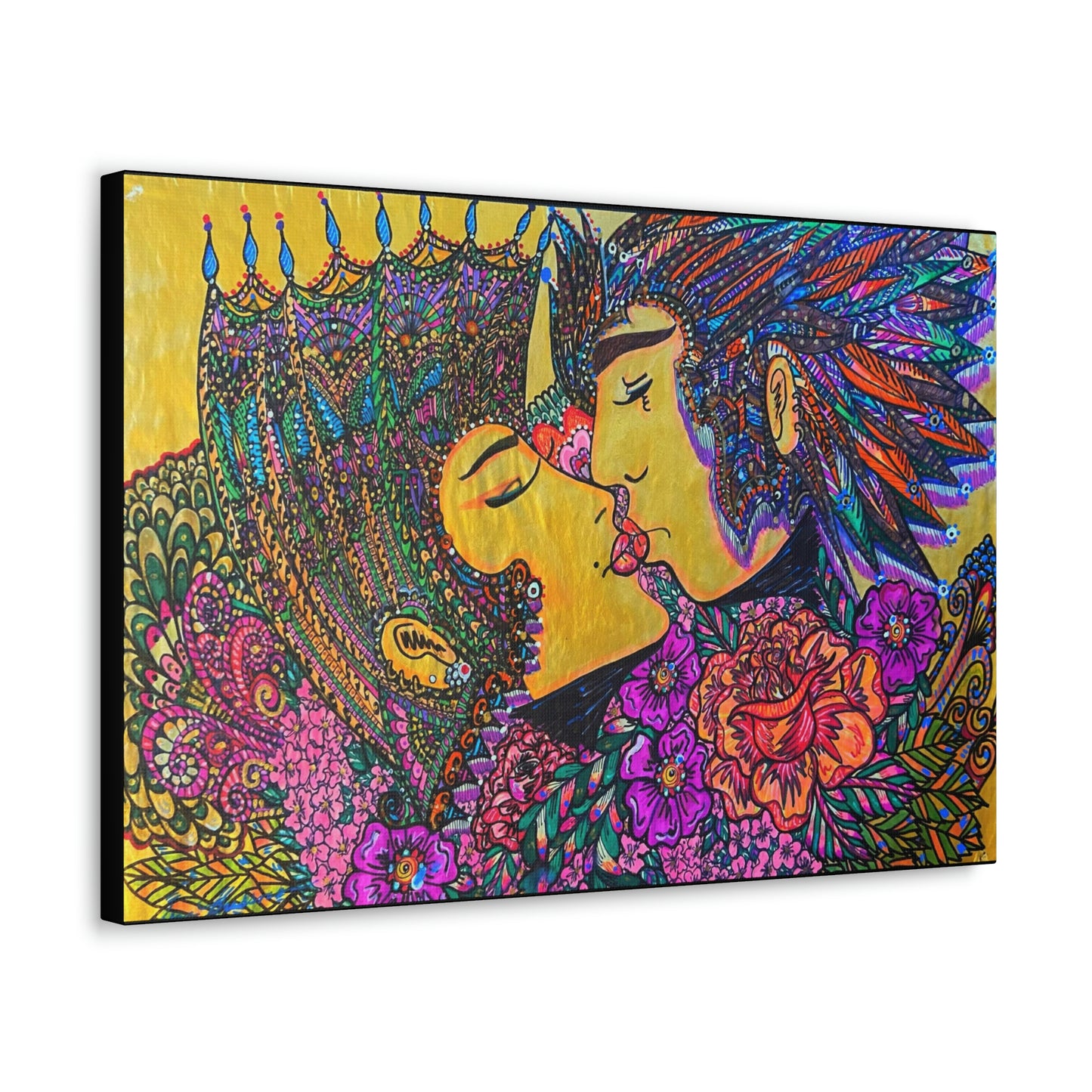 Romantic Kiss Fashion, Abstract, Surreal, Friendship, Inspiration Wall Art