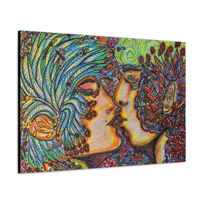 Romantic Kiss Fashion, Abstract, Surreal, Friendship, Inspiration Wall Art