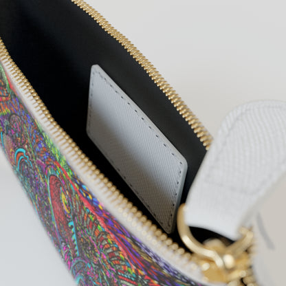 Abstract Surreal Mini Clutch Bag, Bridal Clutch Purse, Designer Party Clutch, Modern Evening Clutch, Wristlet Wallet for women, Evening Clutch Purse, gifts for her, gifts for bridesmaids, Bag, Bagging