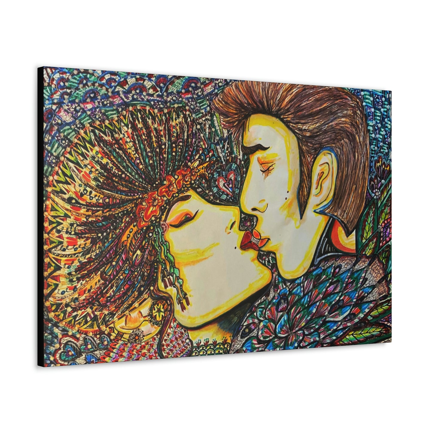 Romantic Kiss Fashion, Abstract, Surreal, Friendship, Inspiration Wall Art